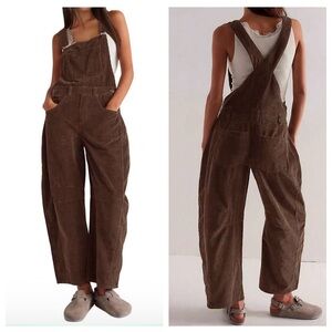 Brown Corduroy Jumpsuit